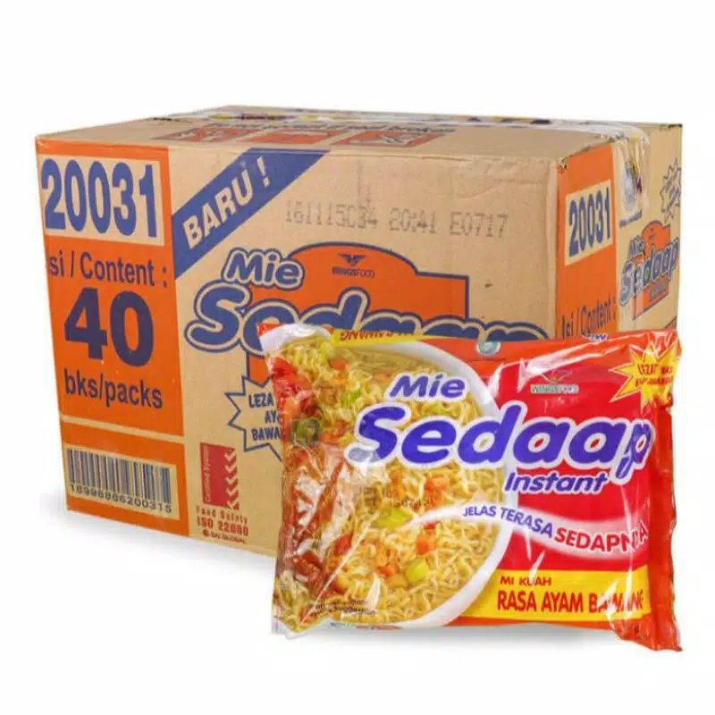 

Mie Sedaap ayam bawang 75 gram isi 40 bks
