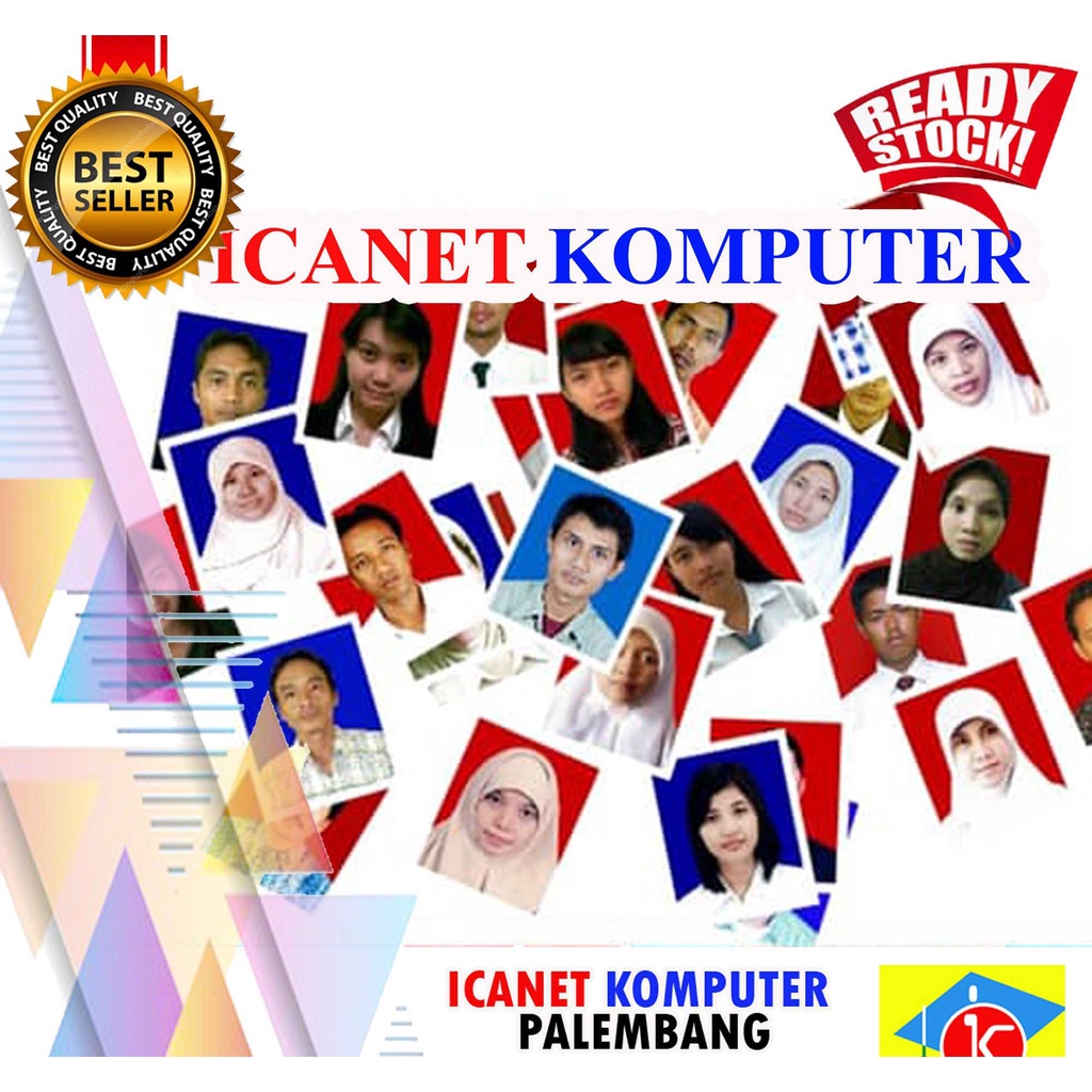 Cetak Pas Foto Color / Warna : ukuran 2x3/3x4/4x6 Kertas Foto Glossy