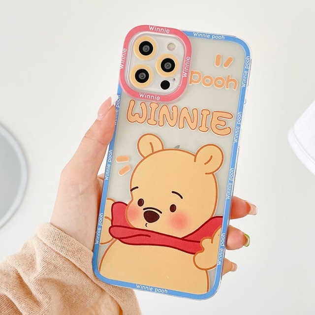 Casing IPhone 13 / 12 Pro Max / 11 / XS / XR / X / 8 / 7 / 6 / 6S Plus Motif Beruang Lucu