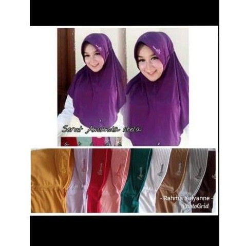Hijab Amanda serut polos standar