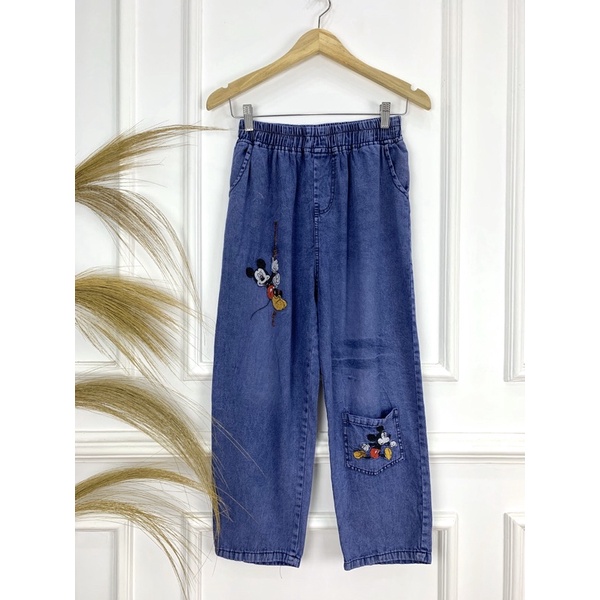 1 KG 3 PCS | DELONIX KULOT JEANS / CELANA KULOT JEANS WANITA / BAWAHAN CEWEK / JIN JINS SNOW-MIKI JEANS