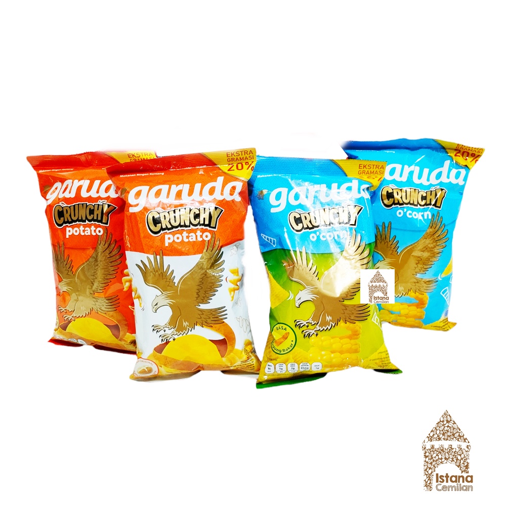 Garuda Potato BBQ 45 Gram / O'Corn Sea Salt 75 Gram / Crunchy Bee Net 70 Gram JUMBO