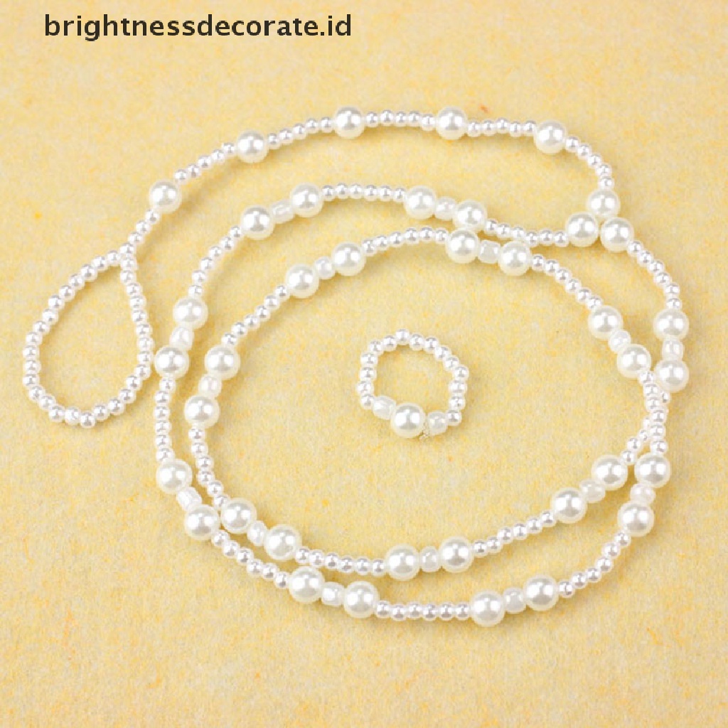 [birth] Pretty Pearl Barefoot Sandal Anklet Ankle Bracelet Foot Chain Toe Ring Jewelry [ID]