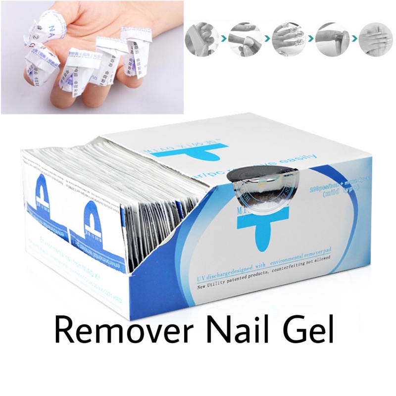 2PCS NAIL REMOVER PADS Pembersih Kutek Gel/Uv