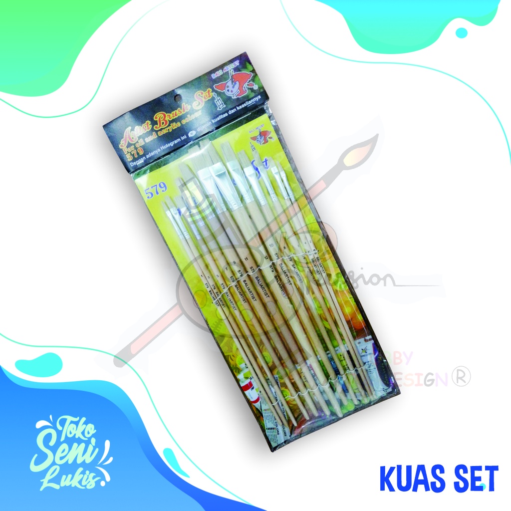 

KUAS LUKIS SET FLAT MERK BALI ARTIST 579 12 PCS (NOMOR 1 SAMPAI 12) KUAS BRISTLE
