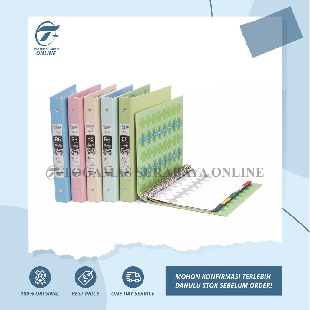 

Bantex B5 Multiring Binder - Batik Pastel Colours Series