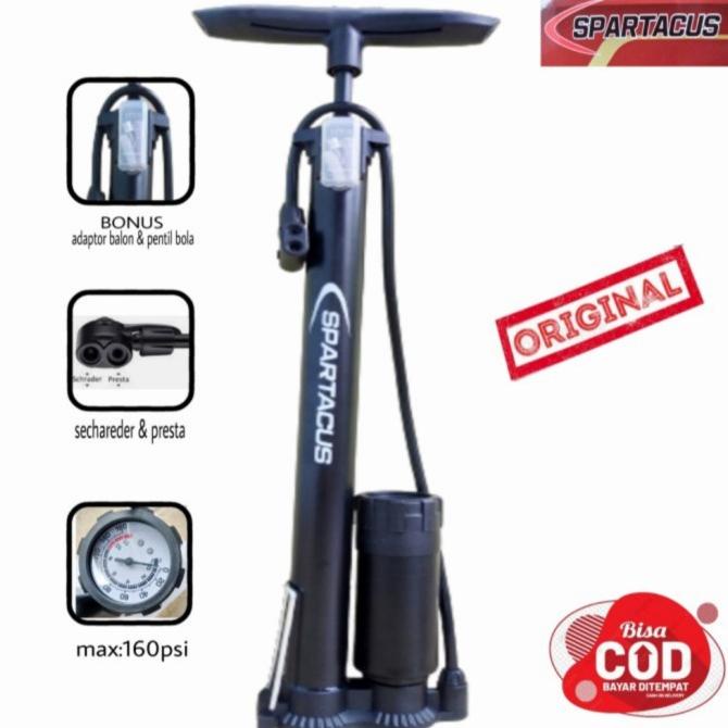 Pilihan Terbaik || Pompa Ban Sepeda Motor Mobil Tabung Meter Manual Hidrolik Stainless