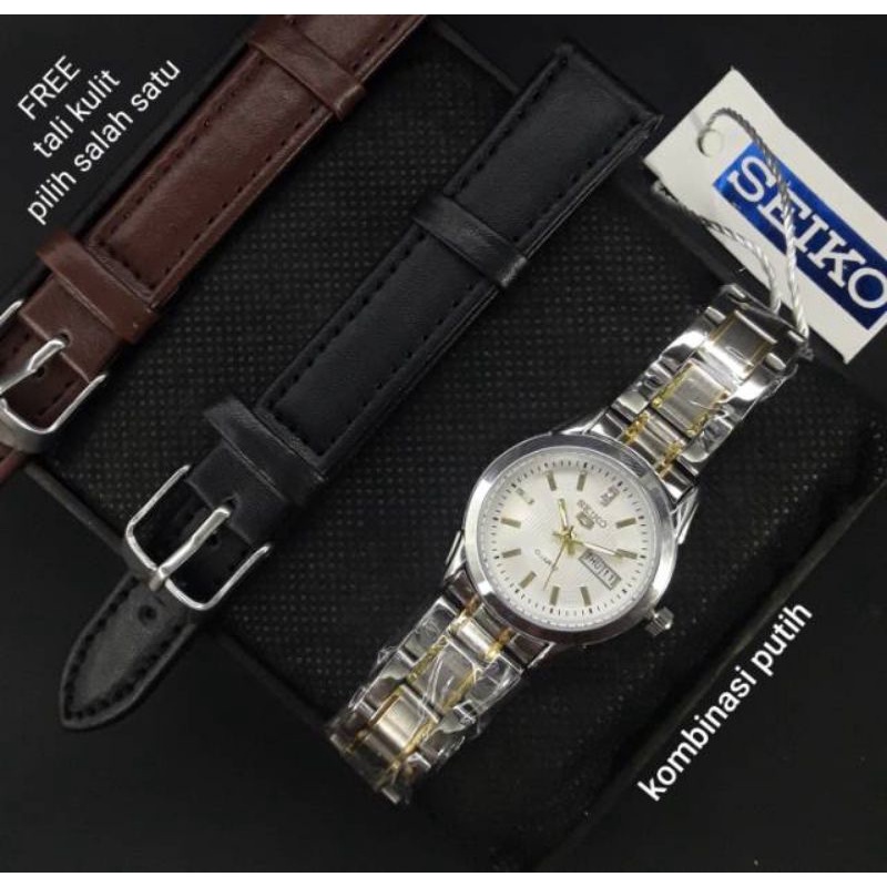 JAM TANGAN WANITA SEIKO ANTI AIR FREE TALI KULIT