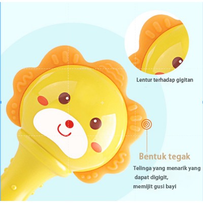 HIPPO LAND Mainan Kerincingan Bayi / teether rattle stick/mainan gigitan bayi BPA FREE 189