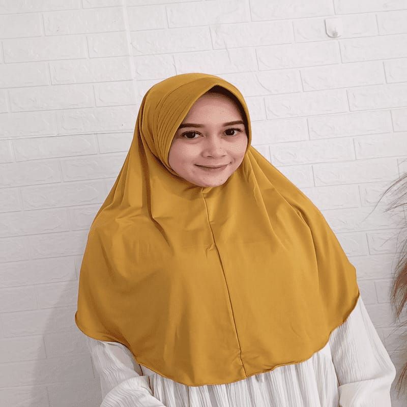 hijab bergo sport hamidah menutup dada sizel L