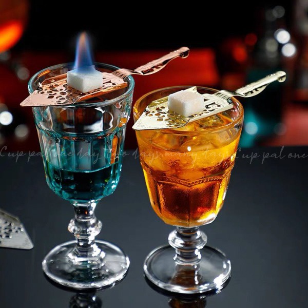 SUS 304 Stainless Steel Absinthe Spoon Coctail Bar Sendok Saringan Minuman Utensils Bitter Scoop