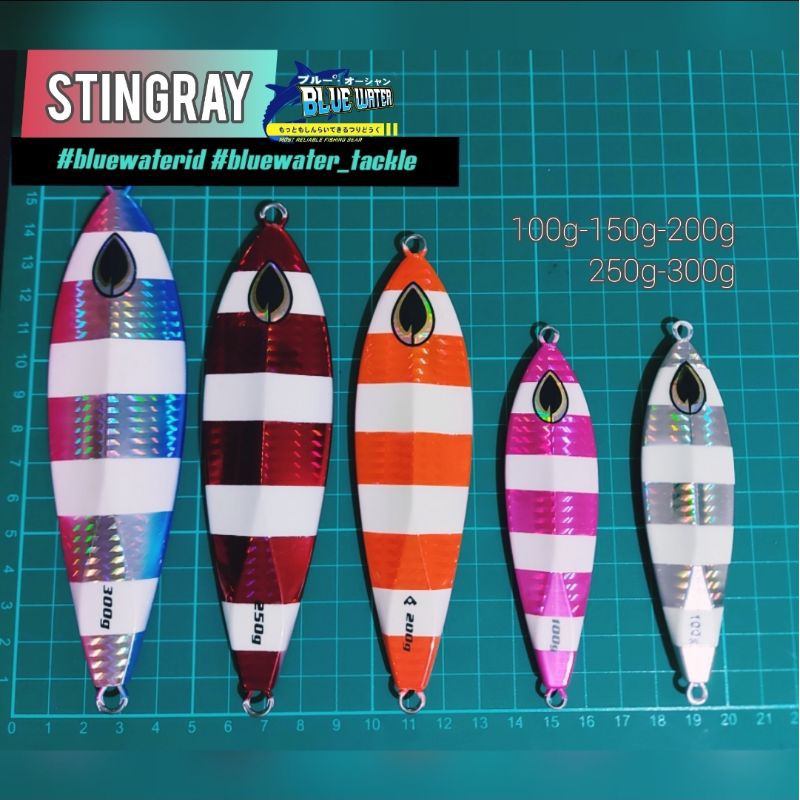 Metal Jig STINGRAY 100g 150g 200g 250g 300g Umpan Pancing Slow Jig
