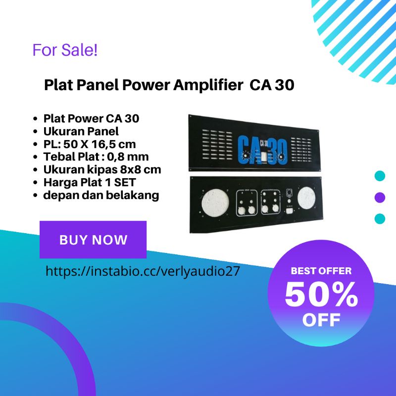 Plat Panel CA 30 Depan Belakang plat power ca 30 panel plat box ca 30 panel power amplifier ca 30 pl