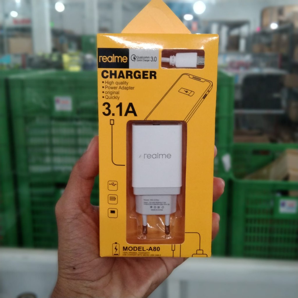 Charger A80 REALME 3.1A / charger REALME 3.0 qualcomm quick charger [STD CHARGE]