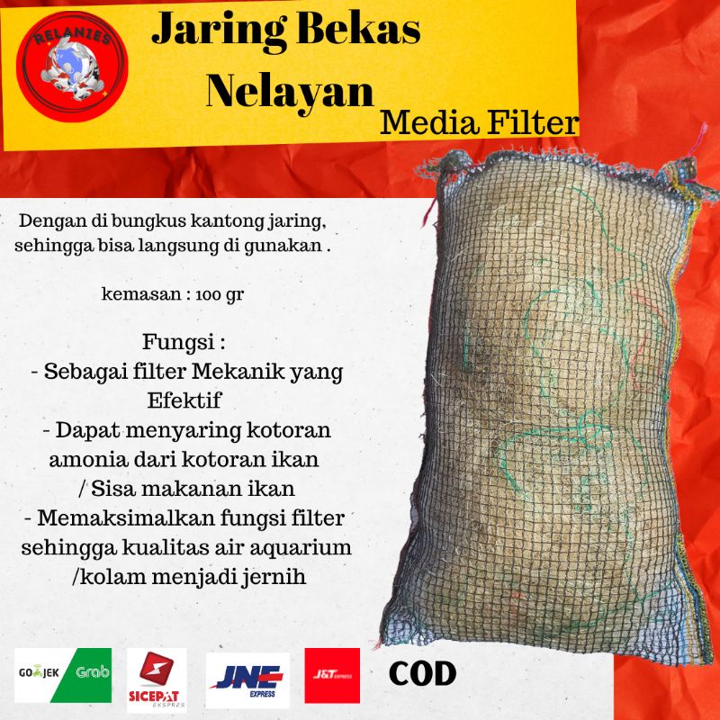 JARING IKAN BEKAS NELAYAN KOLAM KOI MEDIA FILTER