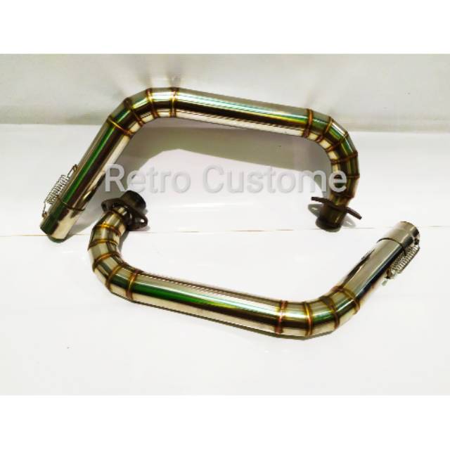 leher knalpot gl mp cb stainless