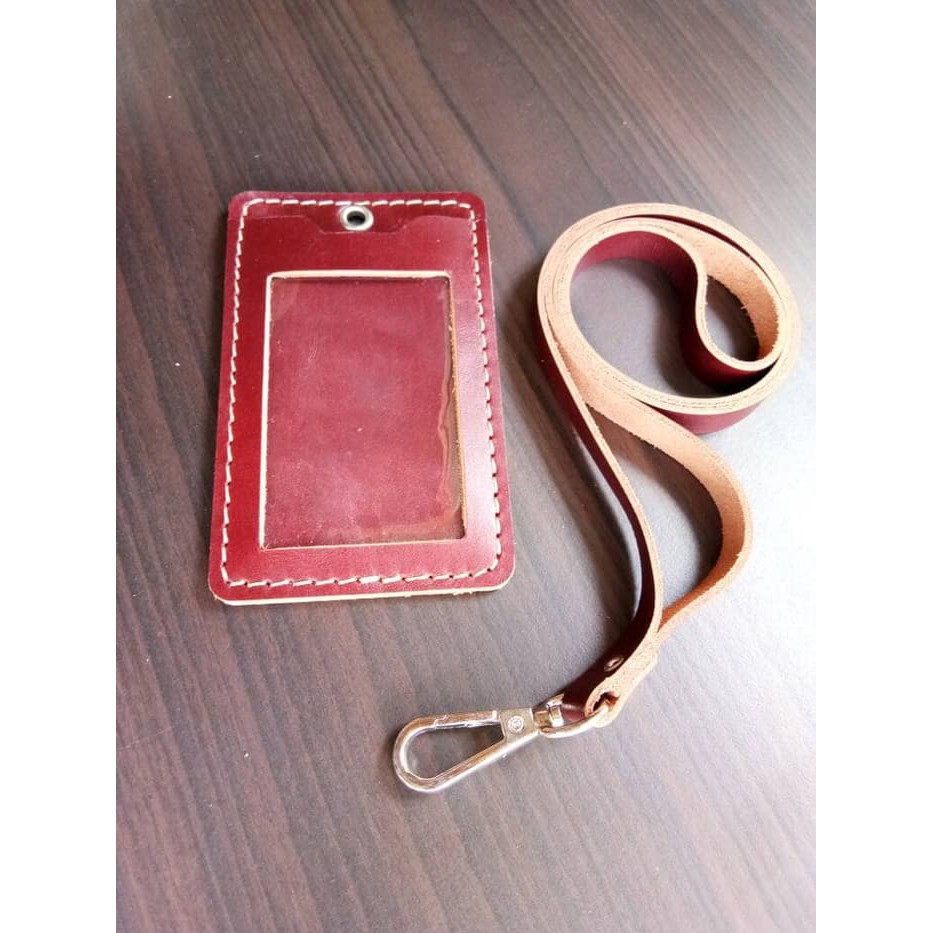 

Murah gantungan id card kulit / id card holder warna merah card holder