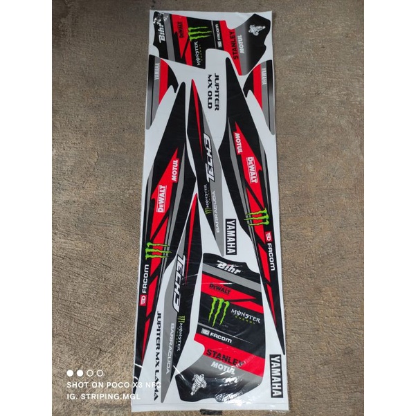 STRIPING STICKER JUPITER MX OLD MERAH MONSTER