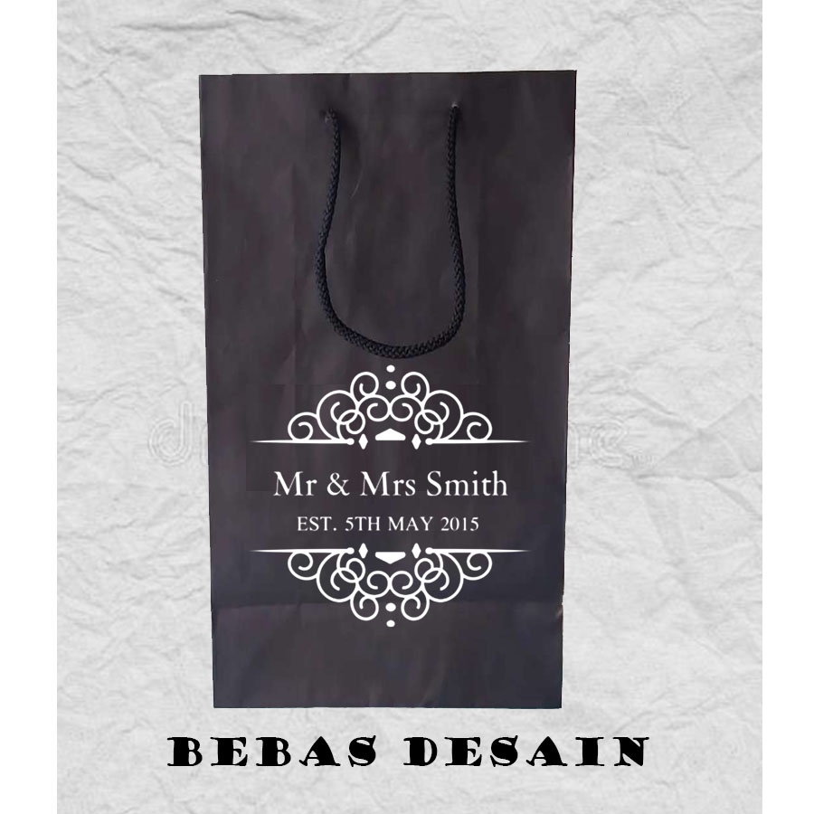 

(PAPER BAG CUSTOM) Paper Bag Hitam Mini Kado Sablon 11x7x23 Cm Paper Bag Kertas Hitam Souvenir Wedding Packing Olshop Online Shop Paperbag Coklat Polos Murah