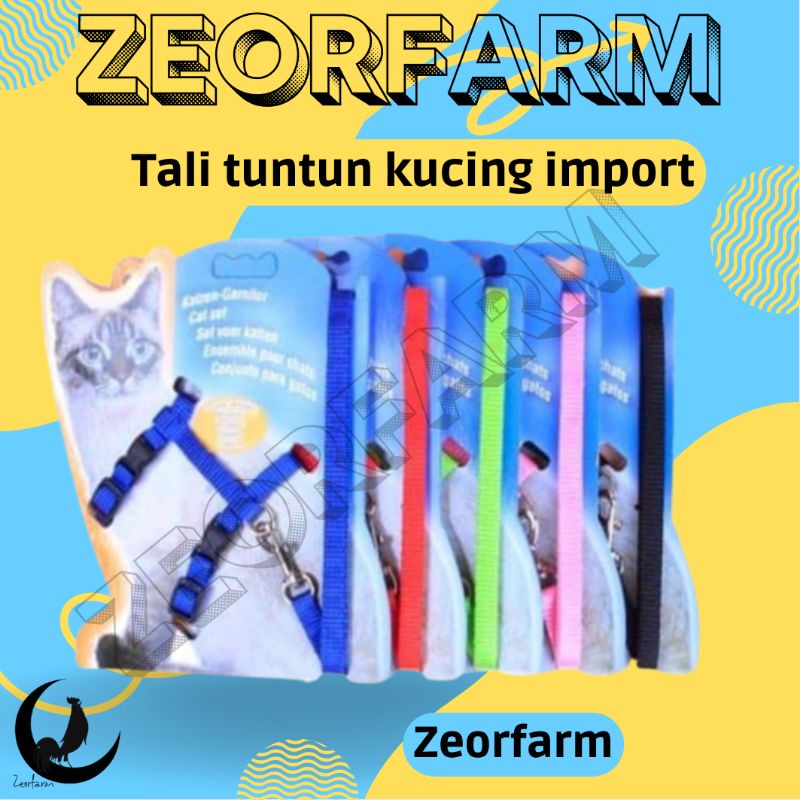 kalung tali tuntun kucing anjing kalung bertali zeorfarm