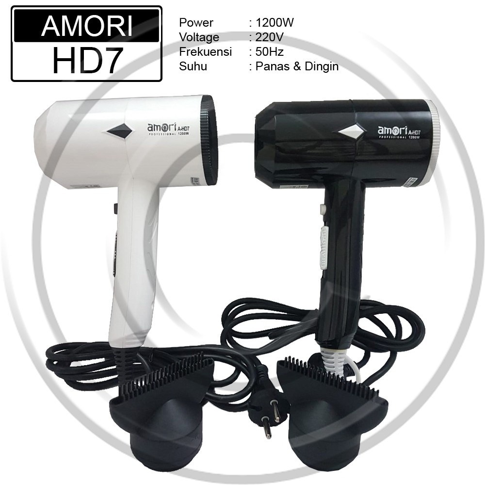 Hairdryer AMORI HD7 - Pengering Rambut / Hair dryer / Termurah / Berkualitas / Best Seller / Kencang