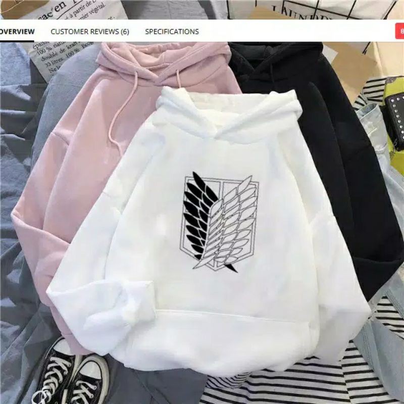 Jaket Hoodie Jumper Attack On Titan Logo Besar