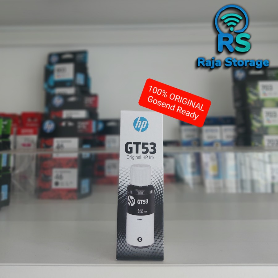HP GT53 90-ml Black Original Ink Bottle Tinta Printer GT 53 Hitam for HP Smart Tank AiO Printer 500 