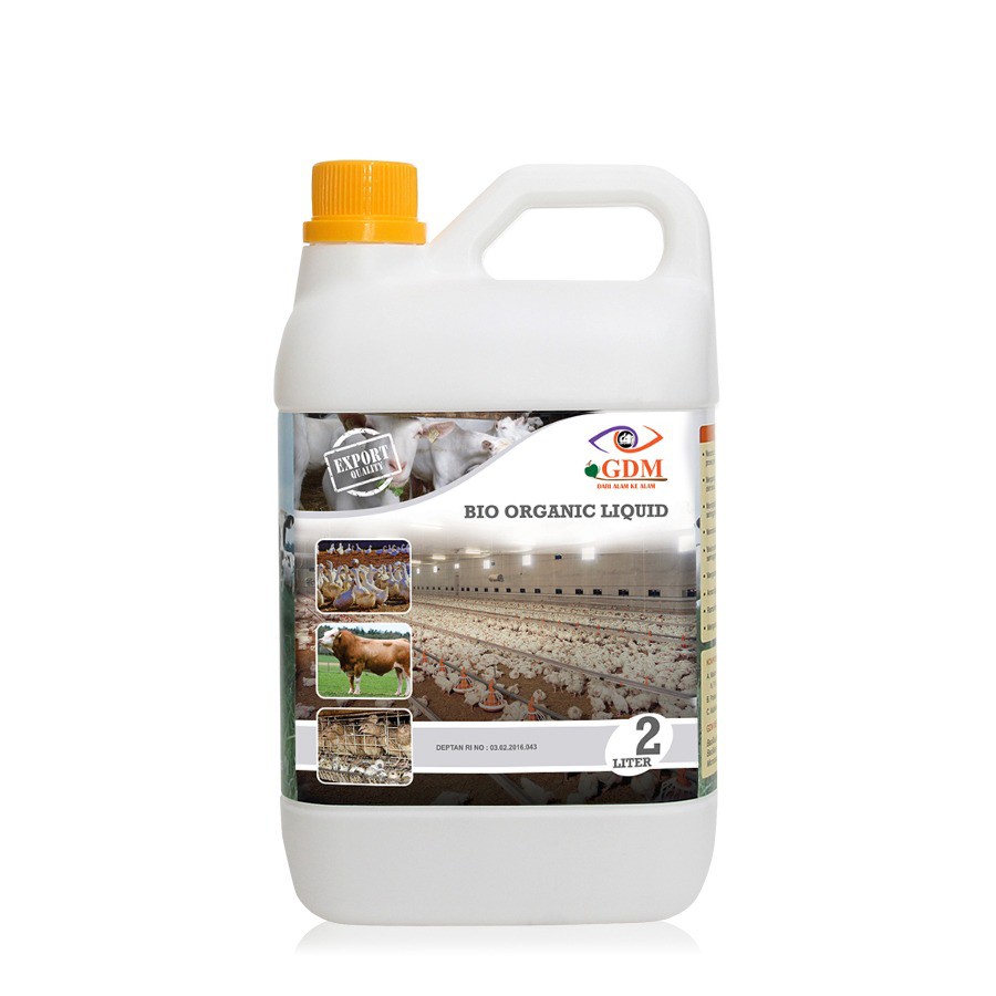 Suplemen Organik Cair untuk Perternakan / Hewan Ternak GDM (2 Liter)