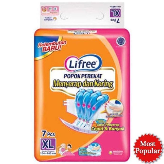 nadian/// Lifree Popok Perekat Menyerap dan Kering - XL 7 Pampers Dewasa Adult