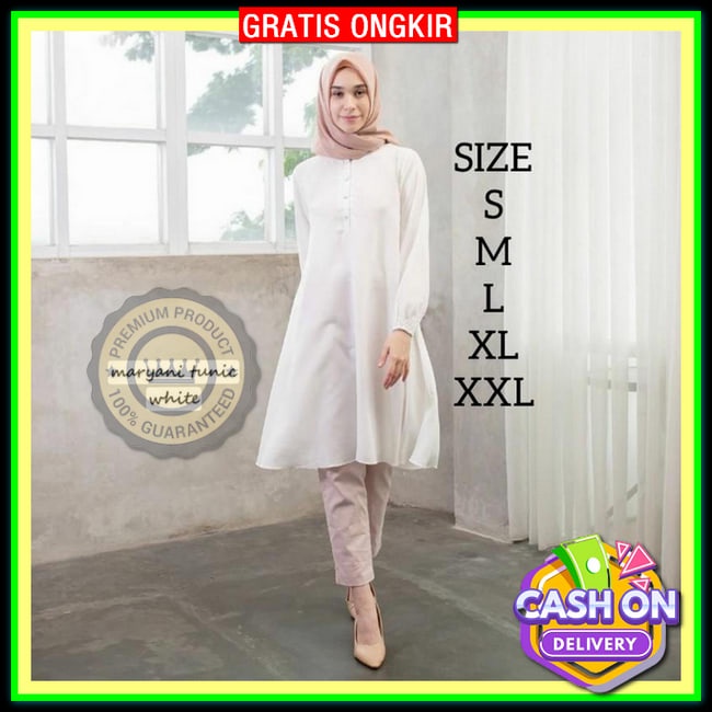 Atasan Muslim Perempuan Premium Impor Tunik Import Premium Baju Atasan Thunik Cewek Bahanh Adem Mura