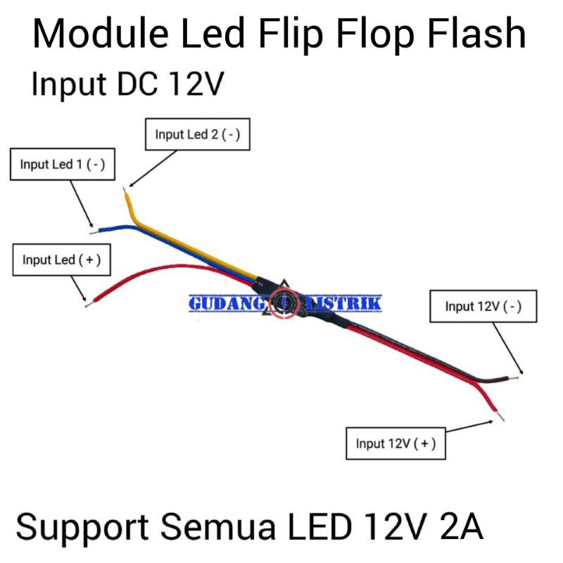 Module Led Flip Flop 2 Kombinasi 12V 2A Untuk Lampu Variasi