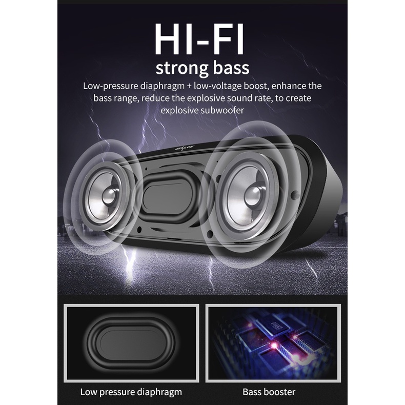 ZEALOT Bluetooth 4.0 Speaker Stereo Hi-Fi Strong Bass - S9 Original