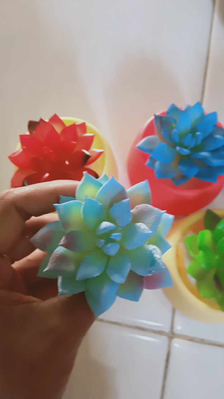 Pot Bulat Mini Vas Bunga Melamin Plastik Pot Bunga Kecil Minimalis Simple Praktis