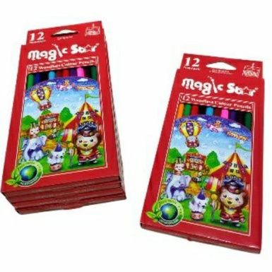 

PENSIL WARNA SQUEEZY DAN MAGIC STAR 12 WARNA