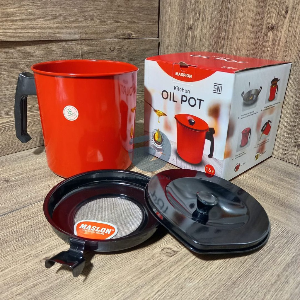 Tempat Minyak Goreng OIL POT MASPION + SARINGAN Minyak