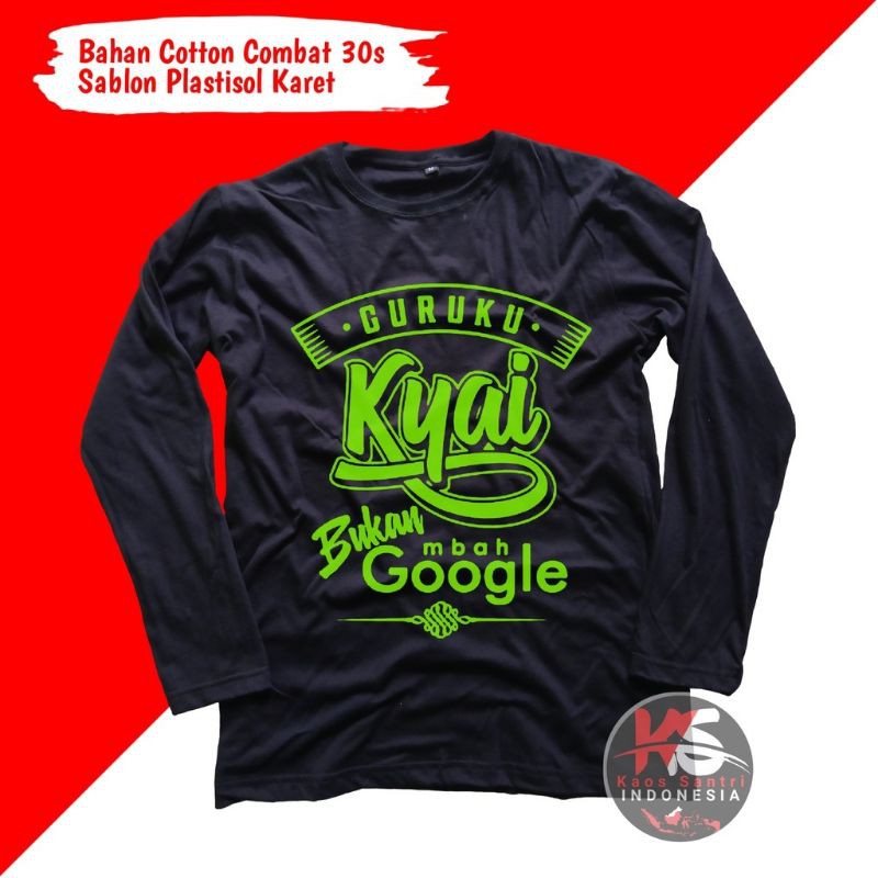 Kaos Dakwah / Kaos Santri / Kaos Muslim / Kaos Plastisol 002/Merah/Hitam/biru/hijau/putih