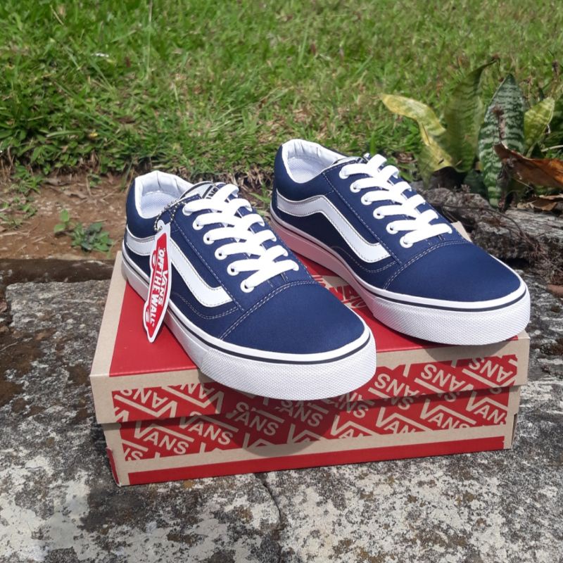 TERLARIS Sepatu Vanss Oldskool navy Double Poksing SIZE 38-44