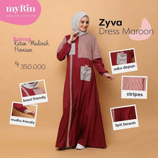 GAMIS ZYVA by MYRIN DRESS SYARI CANTIK IBUINDUNG