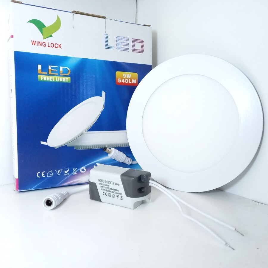 LAMPU DOWNLIGHT LED 9 WATT PUTIH LAMPU PANEL LED 9w BULAT INBOW