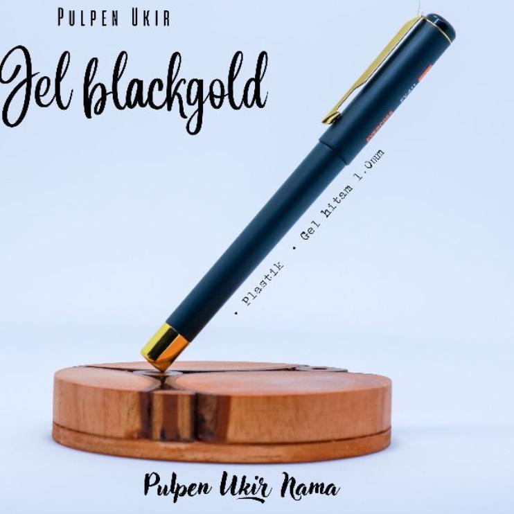 

(YuS➨) ⭐️ Pulpen ukir nama tipe jel hitam emas 1.0mm /Buruan serbuu