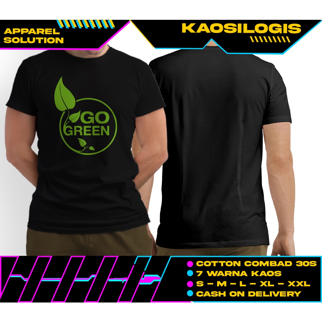 Kaos Go Green Original GoGreen - Kaosilogis