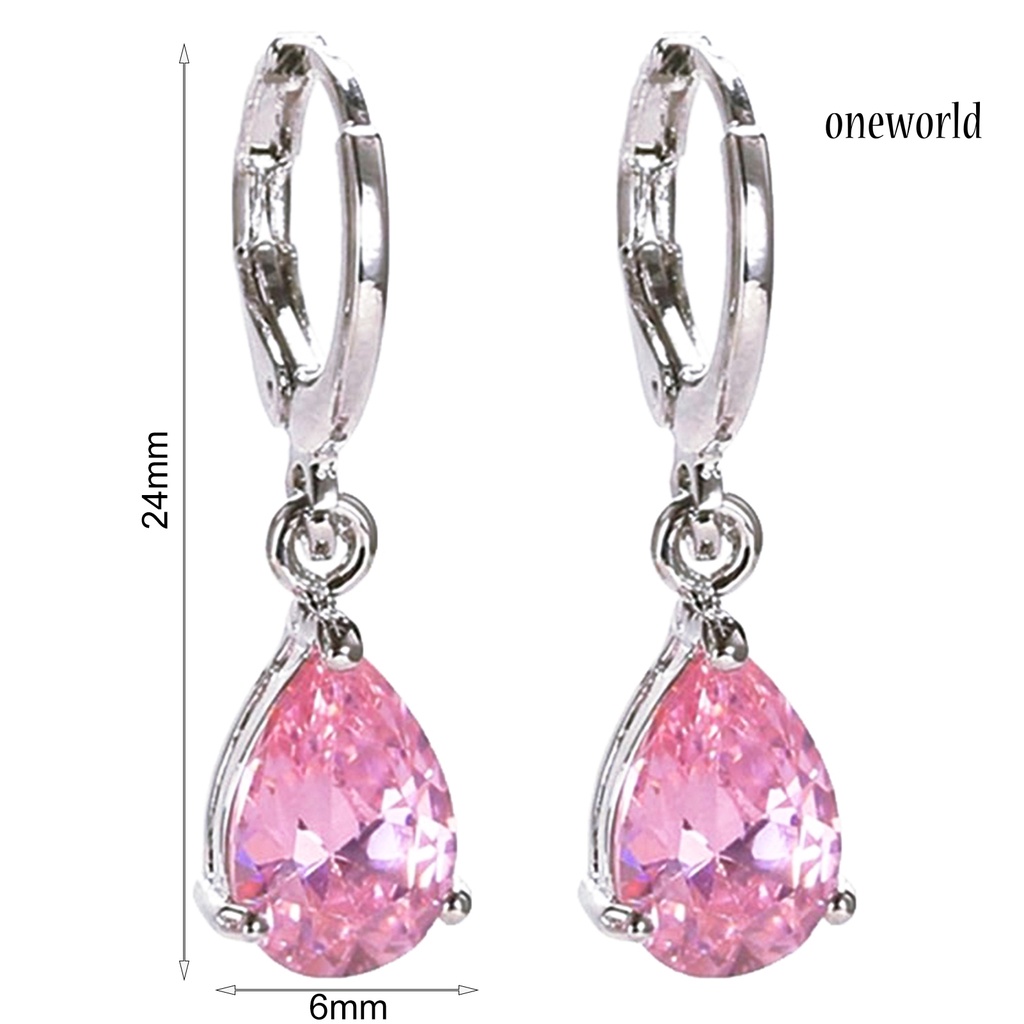 OW@ Earrings Simple Skin-friendly Elegant Teardrop Earrings for Gift