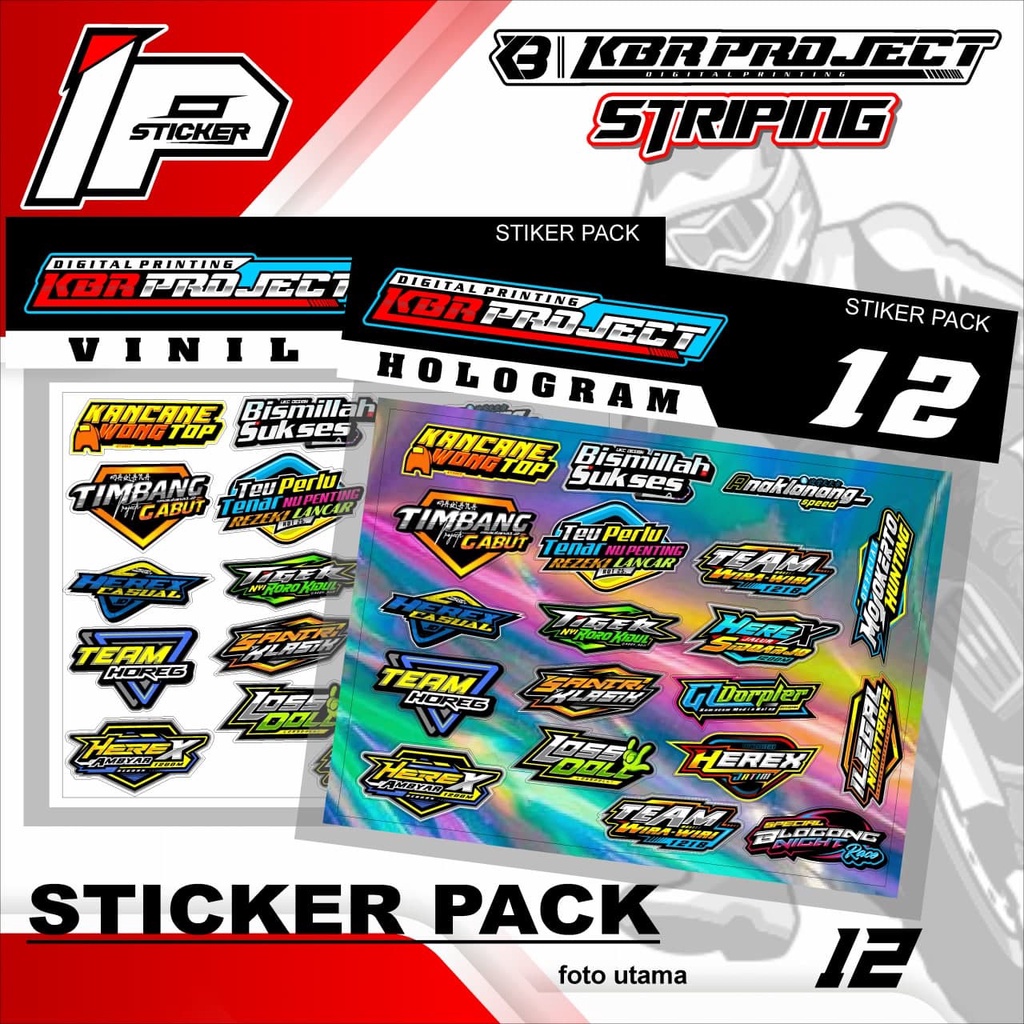 

Sticker Pack - Sticker Pack Variasi List Sticker Pack.12 Design IPING STICKER