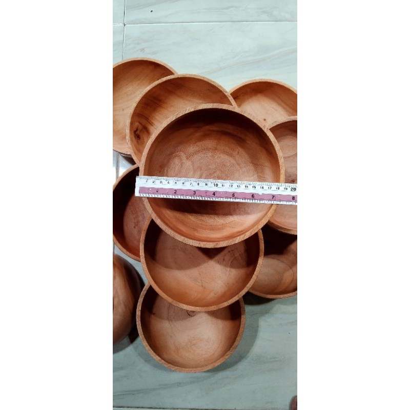 Mangkok kayu JUMBO diamater 19 cm