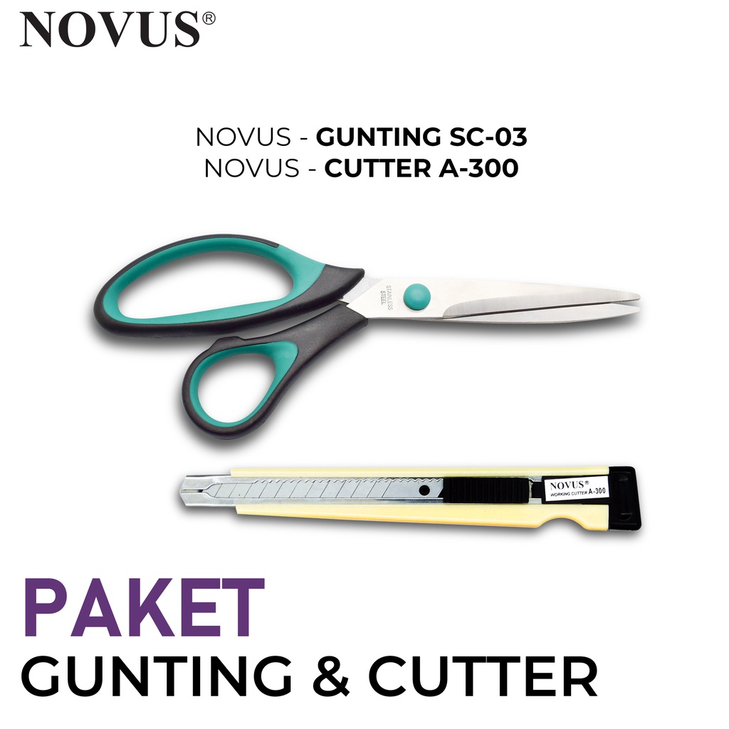 

Bundling G - Cutter A-300 dan Gunting SC-03
