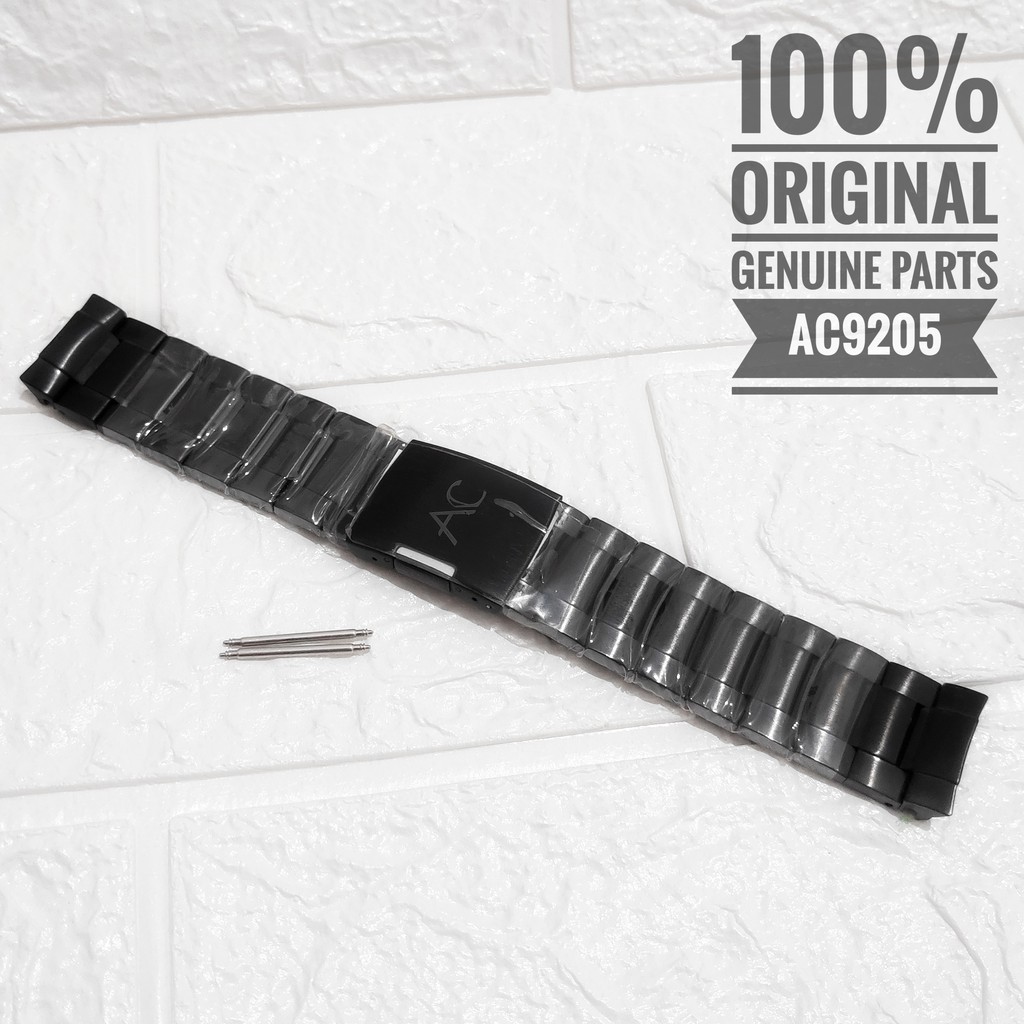 Strap Tali Rantai Jam Tangan Alexandre Christie AC9205 Hitam Original Genuine Parts AC Collection