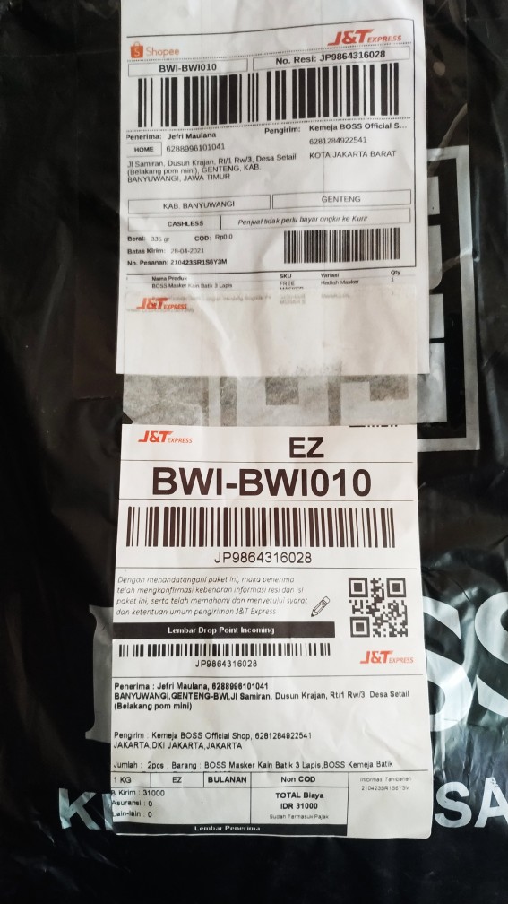 Boss Kemeja Batik Lengan Panjang Regular Fit 8130