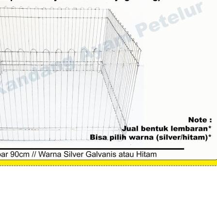 ۩ Kandang Pagar / Pagar Anjing Kucing Kelinci / Pagar Umbar / Pagar Besi - S, Silver ◊