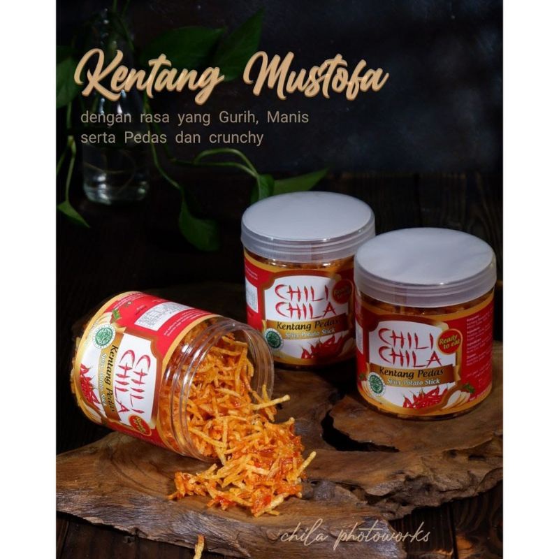 

Kentang Crispy Chili Chila / Chili Chila Kentang Mustofa Kentang Pedas Crunchy Spicy Potato Stick / Kentang Mustofa renyah