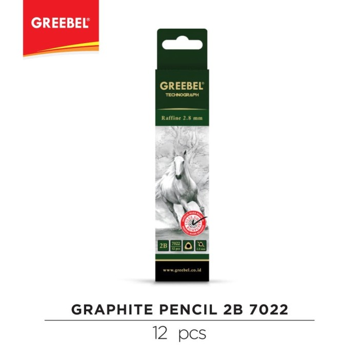 

CODE731 GREEBEL 7022 TECHNOGRAPH RAFFINE 2.8 TRIANGULAR GRAPHITE PENCIL 2B (12